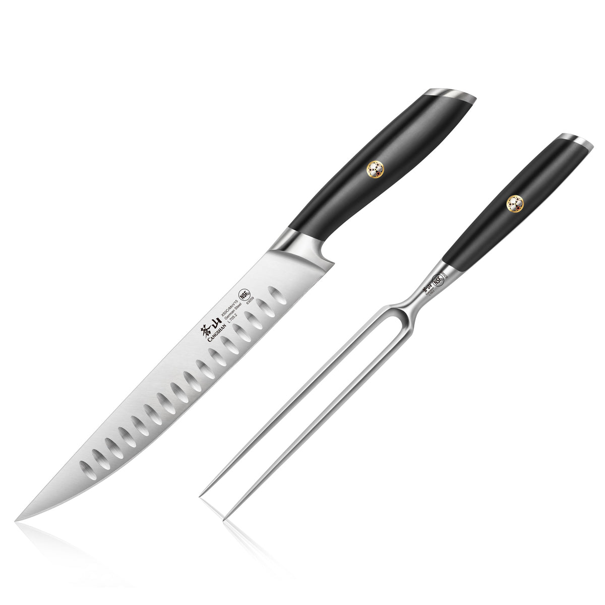 L Series 2-Piece Carving Set, Forged German Steel, Black, 1026955 –  Cangshan Cutlery Company