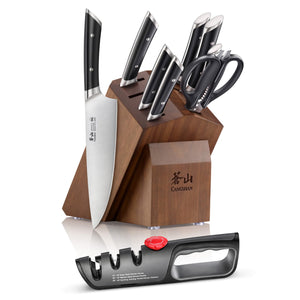 
                  
                    Load image into Gallery viewer, HELENA Series 10-Piece Knife Block Set, Forged German Steel, Acacia Block
                  
                