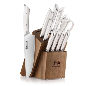 
                  
                    Load image into Gallery viewer, HELENA Series 12-Piece Knife Block Set, Forged German Steel, Acacia Block
                  
                