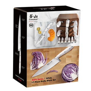 
                  
                    Load image into Gallery viewer, ALPS Series 17-Piece Knife Block Set, Forged German Steel, Acacia Block
                  
                