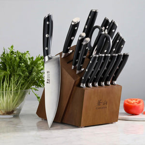 
                  
                    Load image into Gallery viewer, ALPS Series 17-Piece Knife Block Set, Forged German Steel, Acacia Block
                  
                