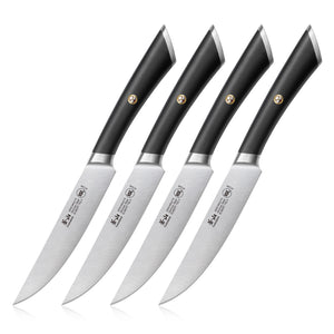 
                  
                    Load image into Gallery viewer, ELBERT Series 4-Piece Fine-Edge Steak Knife Set, Forged German Steel
                  
                