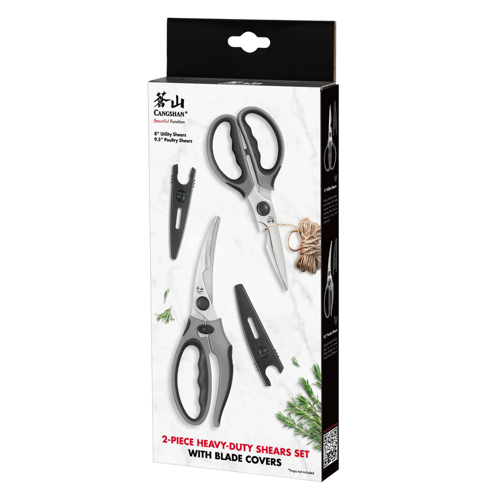 
                  
                    Load image into Gallery viewer, 2-Piece Heavy-Duty Shears Set with Guards, Gray, 10300543
                  
                