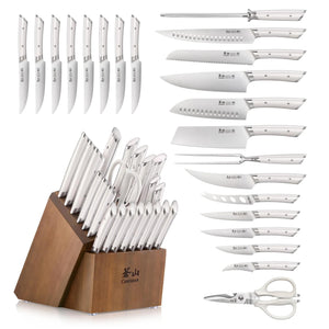 
                  
                    Load image into Gallery viewer, HELENA Series 23-Piece Knife Block Set, Forged German Steel, Acacia Block
                  
                