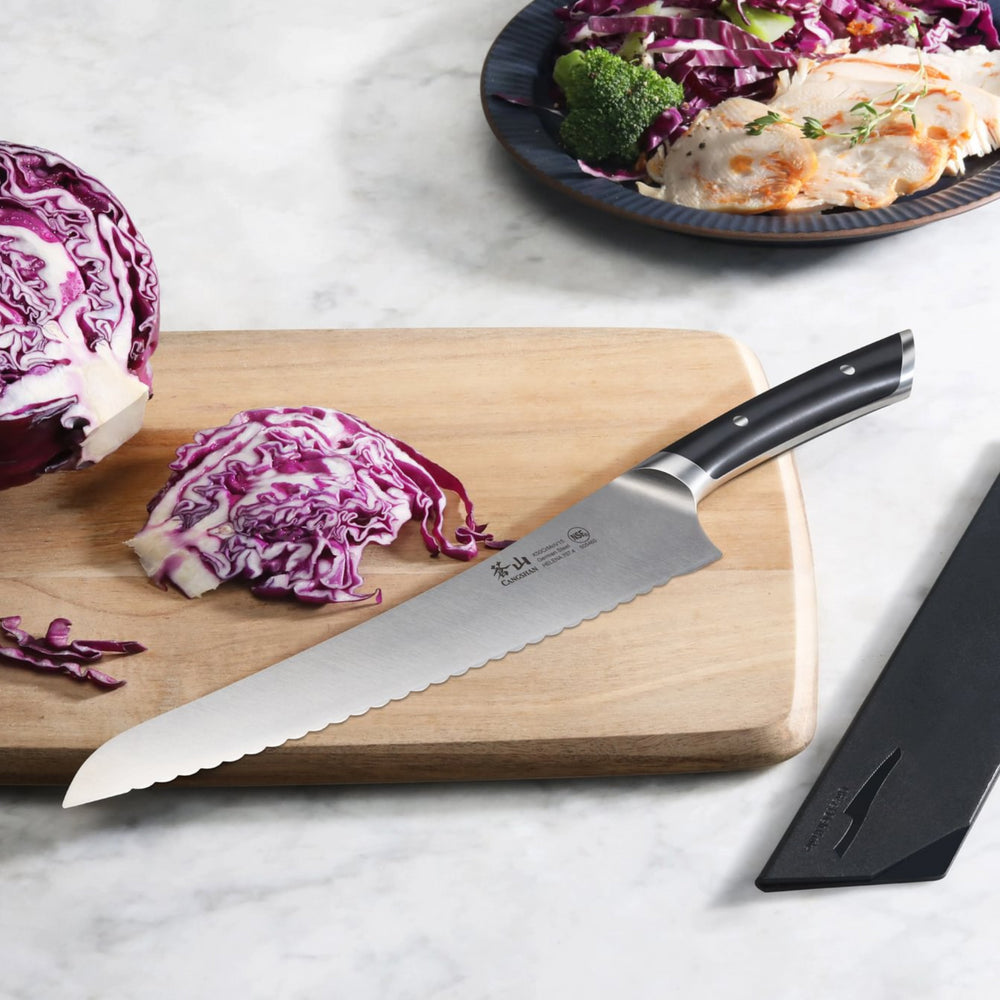 
                  
                    Load image into Gallery viewer, HELENA Series 9-Inch Deli Knife, Forged German Steel, Black, 505460
                  
                