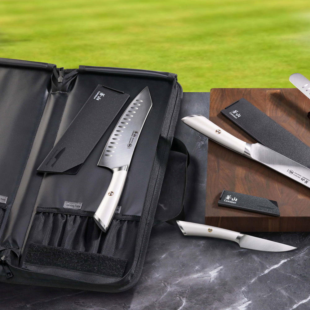 
                  
                    Load image into Gallery viewer, ELBERT Series 6-Piece BBQ Knife Kit with Black Knife Bag, Forged German Steel
                  
                