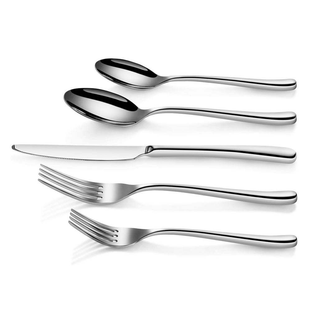 
                  
                    Load image into Gallery viewer, RAIN II Series 103-Piece Forged Flatware Set, Stainless Steel 18/10, 1027037
                  
                