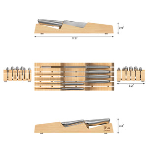 
                  
                    Load image into Gallery viewer, Sanford Series 7-Piece Knife In Drawer Set, Forged German Steel, Bamboo Tray, 1027167
                  
                