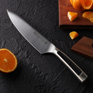 
                  
                    Load image into Gallery viewer, TN1 Series 8-Inch Chef Knife with Wood Sheath, Forged Swedish 14C28N Steel, 1021653
                  
                