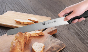 
                  
                    Load image into Gallery viewer, Top Cut P2 Series 10.25-Inch Bread Knife, Swedish 14C28N Steel
                  
                