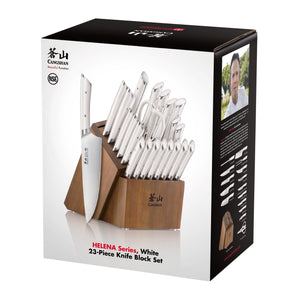 
                  
                    Load image into Gallery viewer, HELENA Series 23-Piece Knife Block Set, Forged German Steel, Acacia Block
                  
                