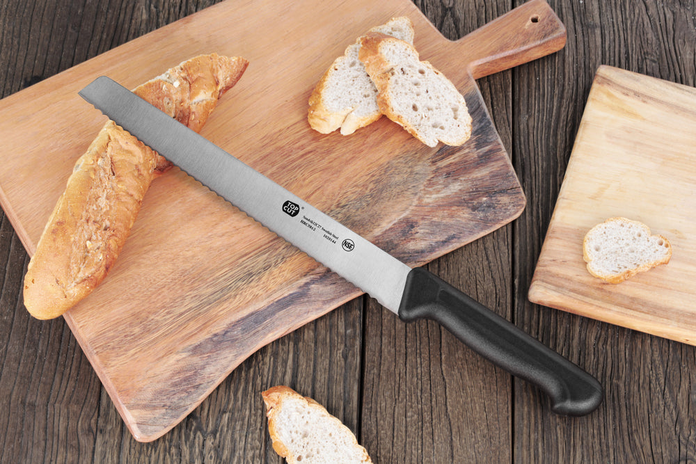 
                  
                    Load image into Gallery viewer, Top Cut P2 Series 10.25-Inch Bread Knife, Swedish 14C28N Steel
                  
                