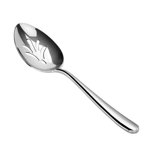 
                  
                    Load image into Gallery viewer, RAIN II Series Slotted Serving Spoon, Forged Stainless Steel, Mirror Finish, 505118
                  
                