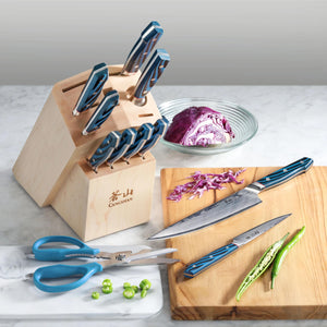 
                  
                    Load image into Gallery viewer, SEAGULL Series 12-Piece Knife Block Set, X-7 Steel, Maple Block, 503916
                  
                