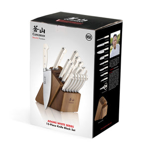 
                  
                    Load image into Gallery viewer, ADAMS Series 15-Piece Knife Block Set, Forged German Steel, Acacia Block
                  
                