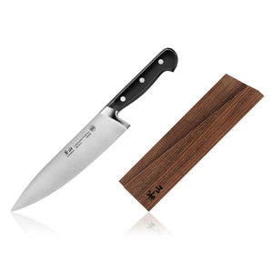 
                  
                    Load image into Gallery viewer, TV2 Series 8-Inch Chef Knife with Wood Sheath, Forged Swedish 14C28N Steel, 1022735
                  
                