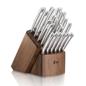 
                  
                    Load image into Gallery viewer, Cangshan TN1 Series 1021974 Swedish 14C28N Steel Forged 17-Piece Knife Block Set, Walnut
                  
                