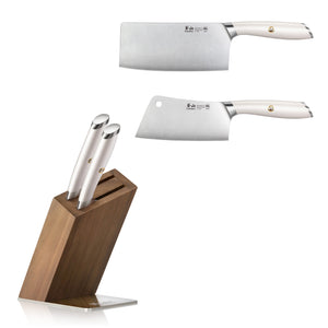 
                  
                    Load image into Gallery viewer, L1 Series 3-Piece Cleaver Knife Block Set, Forged German Steel, HUA Acacia Block, 1027518
                  
                