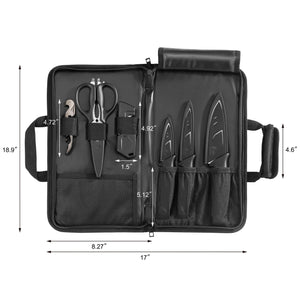 
                  
                    Load image into Gallery viewer, HORIZON Series 7-Piece Travel Knife Set with Black Bag, Swedish 14C28N Steel, 1026689
                  
                