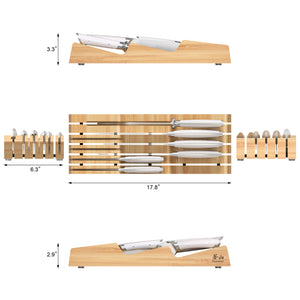 
                  
                    Load image into Gallery viewer, HELENA Series 7-Piece In-Drawer Knife Set, Forged German Steel, Bamboo Tray
                  
                