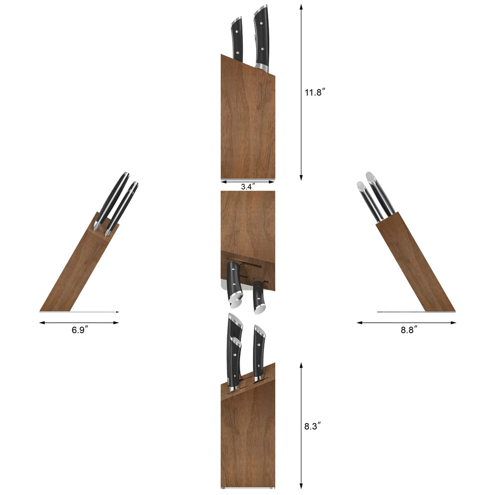 
                  
                    Load image into Gallery viewer, HELENA Series Knife Block Set, Forged German Steel, HUA Acacia Block
                  
                