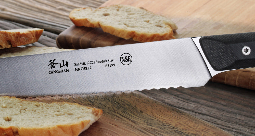 
                  
                    Load image into Gallery viewer, TG Series 10.25-Inch Bread Knife, Swedish 12C27M Steel, 62199
                  
                