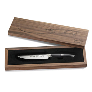 
                  
                    Load image into Gallery viewer, TKSC 5-Inch Fine-Edge Steak Knife, Forged Swedish Powder Steel, Thomas Keller Signature Collection, Black, 1023886
                  
                