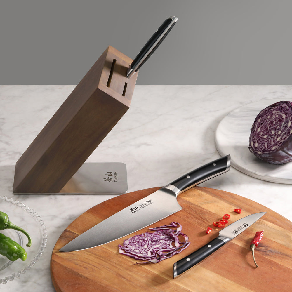 
                  
                    Load image into Gallery viewer, HELENA Series Knife Block Set, Forged German Steel, HUA Acacia Block
                  
                