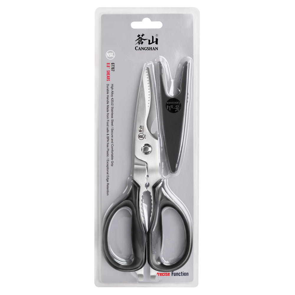 
                  
                    Load image into Gallery viewer, 9-Inch Heavy Duty Utility Kitchen Shears with Blade Holder, 503343
                  
                