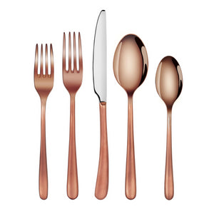 
                  
                    Load image into Gallery viewer, RAIN II Series 20-Piece Forged Antique Copper Finish Flatware Set, Stainless Steel 18/10, 1027020
                  
                