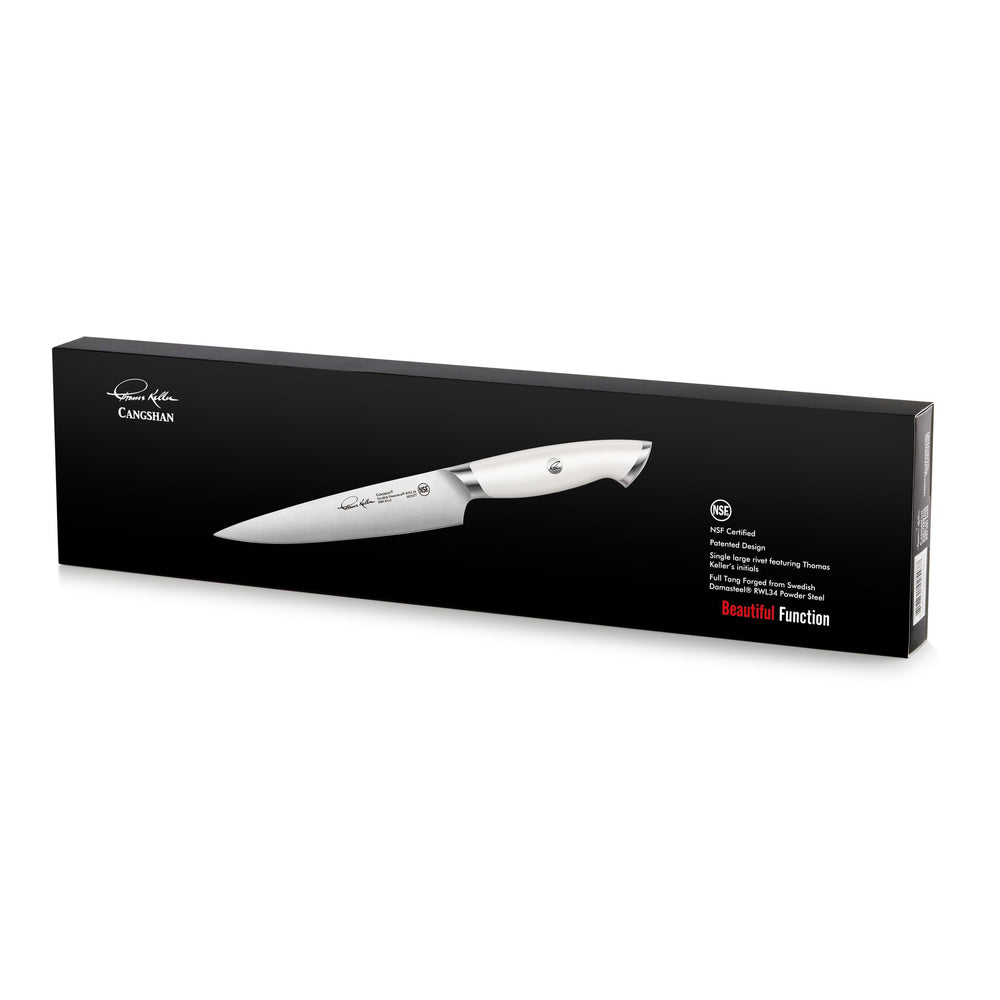 
                  
                    Load image into Gallery viewer, TKSC 7&amp;quot; Utility Knife, Forged Swedish Powder Steel, Thomas Keller Signature Collection, White, 1025477
                  
                